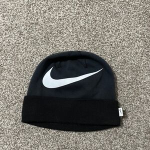 Nike Black and White Logo Beanie